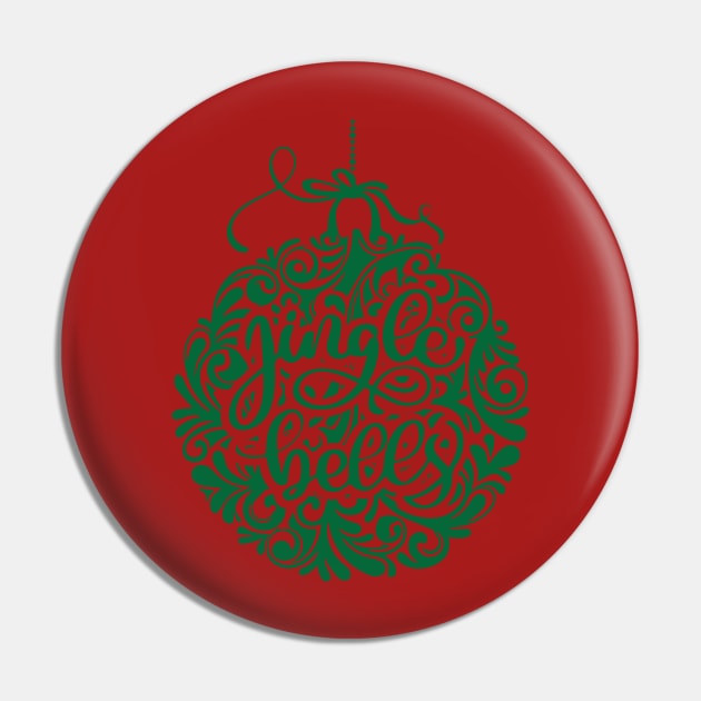 Jingle Bells Green Pin by Litho