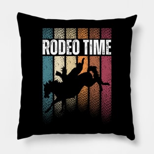 Rodeo Time Western Cowboy Bareback Riding Pillow