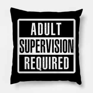 Adult Supervision Required Pillow