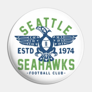 Vintage Seattle Seahawks 2 by Buck Tee Originals Pin