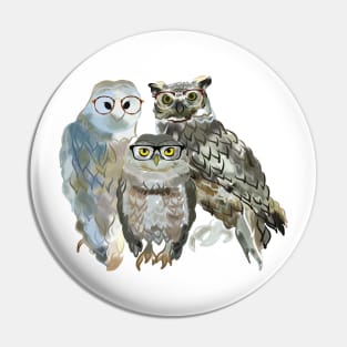 Smart as an Owl Pin