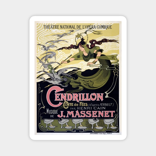 Vintage Advertising Poster France Cendrillon Magnet by vintagetreasure