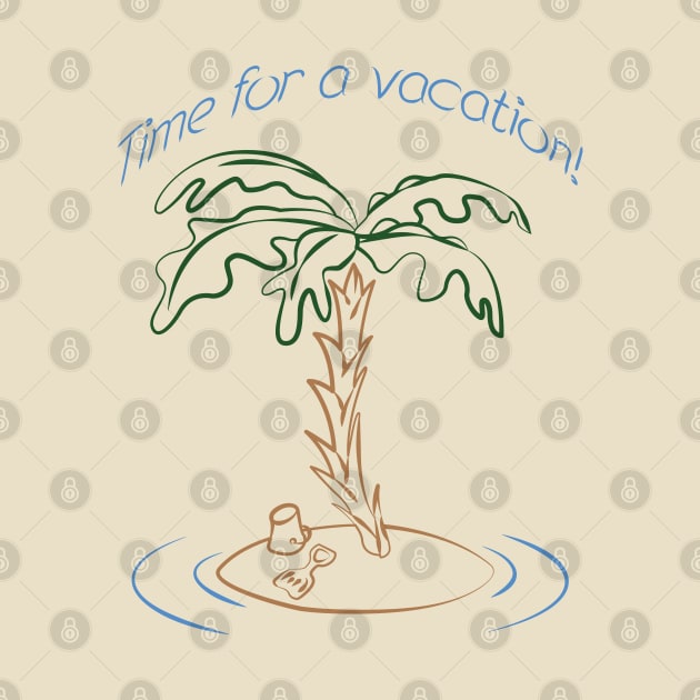 Desert Island - Time for a vacation! (outline) by Kat C.