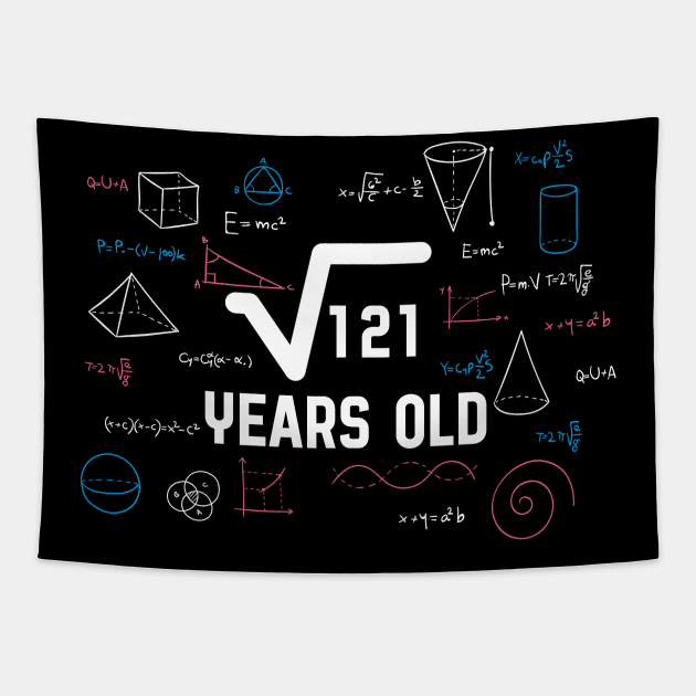 11 years old/ square root of 121 Tapestry by quotesTshirts