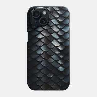 Black Dragonscale Pattern - Dragonskin Texture Phone Case