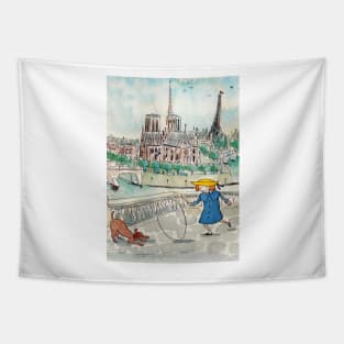 Madeline Paris Watercolor Tapestry