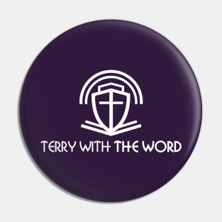 Terry With The Word Christian Podcast Shirt in White Pin