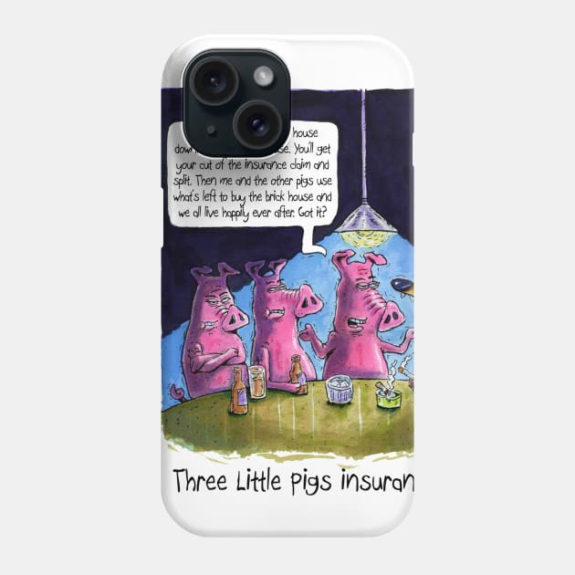 Three Little Pigs Phone Case by macccc8