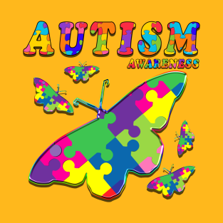 Autism Awareness Butter Flies T-Shirt