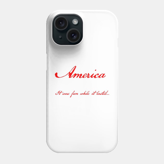 America - Less Filling - Tastes Suck Phone Case by Blank Nation