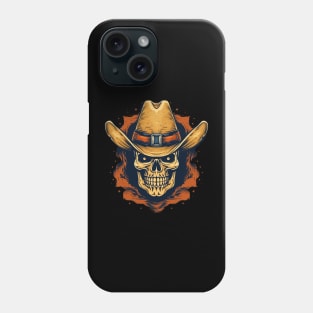 80s Retro Western Cowboy Skull Phone Case