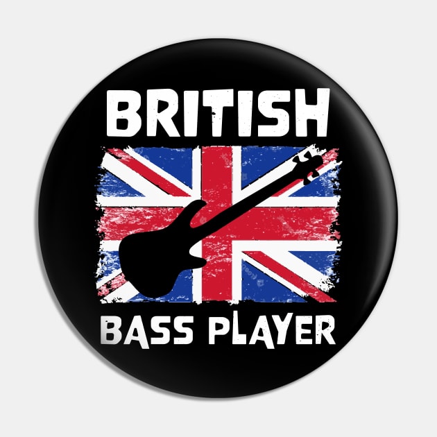 Platinum Jubilee Union Jack Best Bass Player Pin by jodotodesign