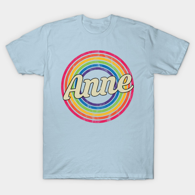 Disover Anne - Retro Rainbow Faded-Style - Anne - T-Shirt