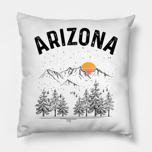 Arizona State Vintage Retro Pillow