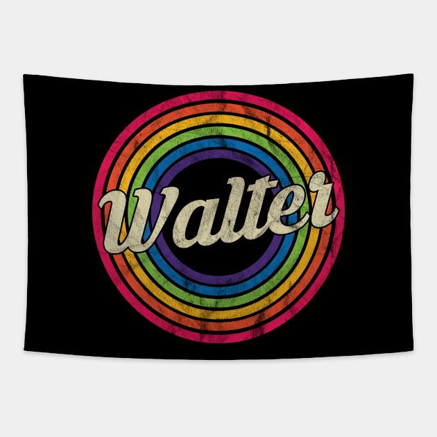 Walter - Retro Rainbow Faded-Style Tapestry by MaydenArt