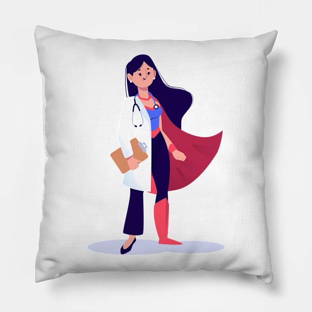 NURSE & DOCTOR SUPERHERO Pillow by SocialDesign