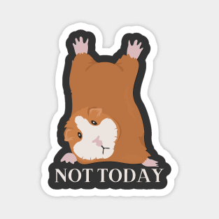 Lazy Hamster Nope not Today funny sarcastic messages sayings and quotes Magnet