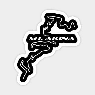 Mt. Akina Track Map (White) Magnet