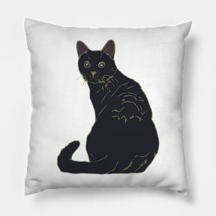 Black Cat for Hallowe'en Pillow