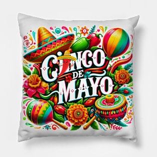 Happy Cinco De Mayo Party Viva Mexico 5 De Mayo! Pillow