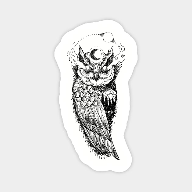 Owl mystic Magnet by BlackForge