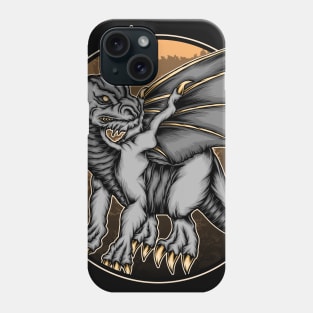 Great gray dragon illustration Phone Case