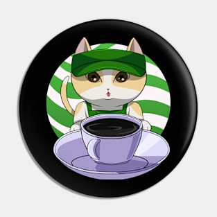 American Shorthair Cat Lover Coffee Barista Pin