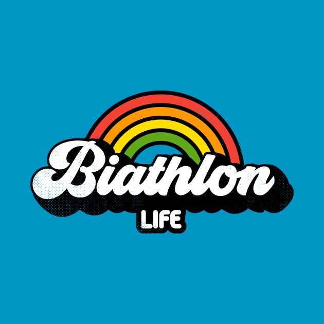 Groovy Rainbow Biathlon Life by rojakdesigns