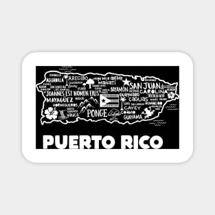 Puerto Rico Map Magnet