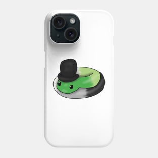 Aromantic Snake in a top hat Phone Case