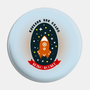 Rocket Retro Pin