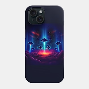 Stingrays in Space, Nebula Navigators Phone Case