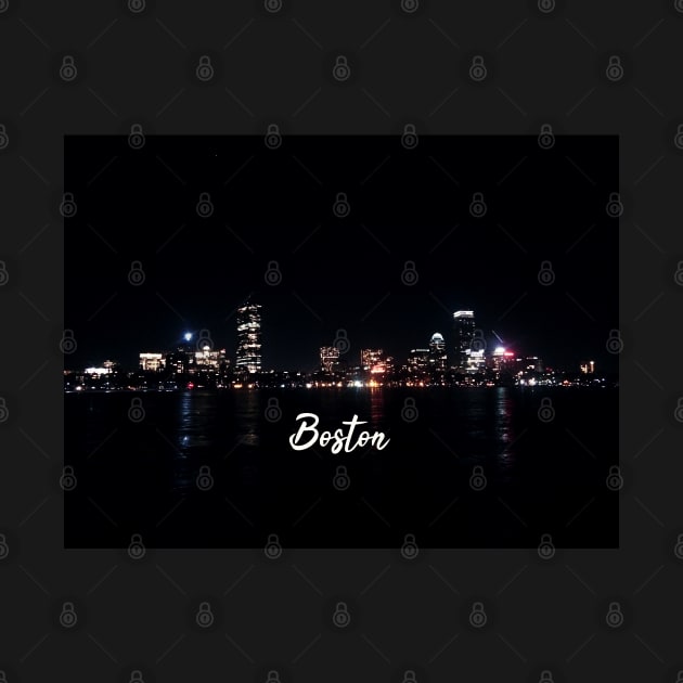 Boston Skyline at night by BoogieCreates