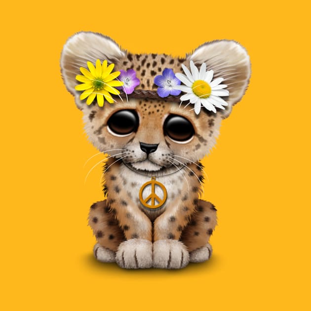 Cute Hippie Leopard Cub by jeffbartels