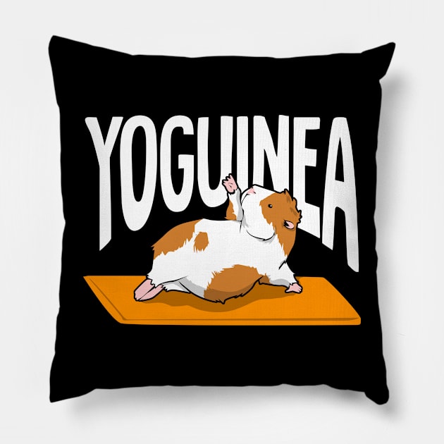 Yoguinea Guinea Pig Yoga Animal Lover Gift Pillow by Dolde08