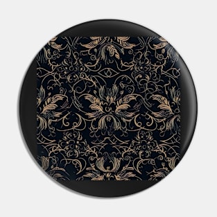 Intricate gold and cream colored floral filigree pattern against black backdrop - Simple and elegant ! Pin