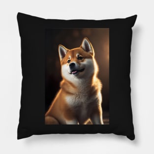 Happy Shiba Inu Dog Pillow