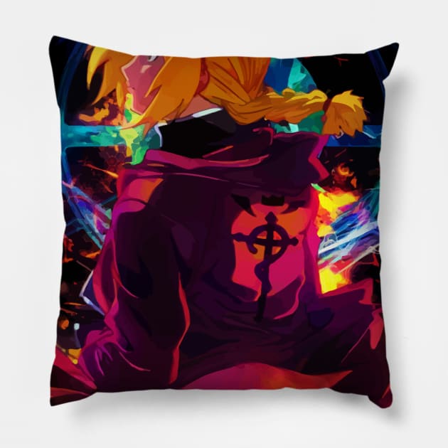 neon transmutation circle Pillow by hustlart