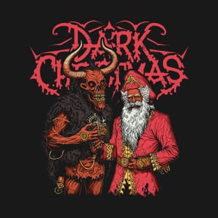 Dark Christmas Santa Demon Deathmetal Design T-Shirt