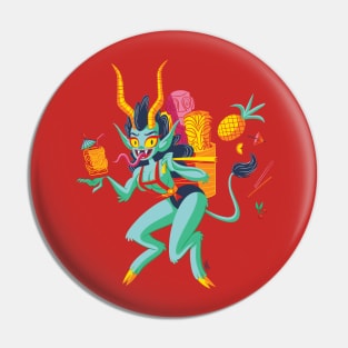 Tiki Krampus Pin