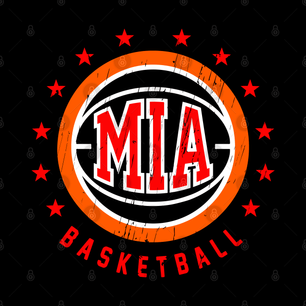 MIA Basketball Vintage Distressed by funandgames