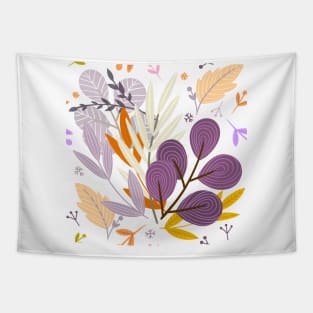 illustration of abstract colored flower with closed opened blossom Tapestry