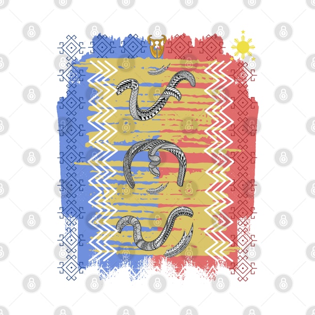 Philippine Flag / Baybayin word Pinoy (Filipino Men) by Pirma Pinas