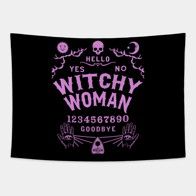 Witchy Woman Wiccan Ouija Board Tapestry by ShirtFace