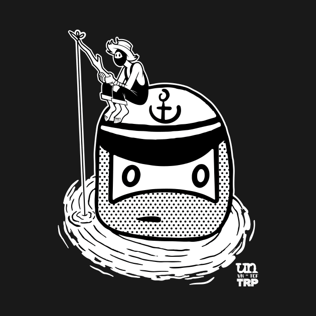 Fishing Ninja - B&W by urban_ninja