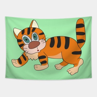 FUNNY RED KITTEN Tapestry