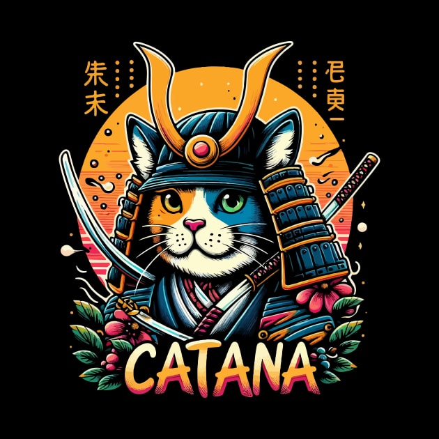 Retro Vintage Catana Samurai - 80s Aesthetic by QuirkyInk