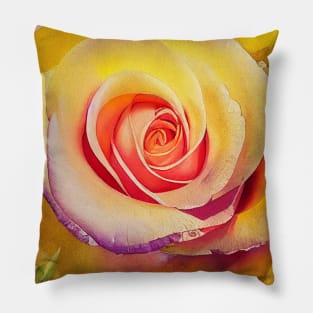 Yellow Colorful Rose Pillow