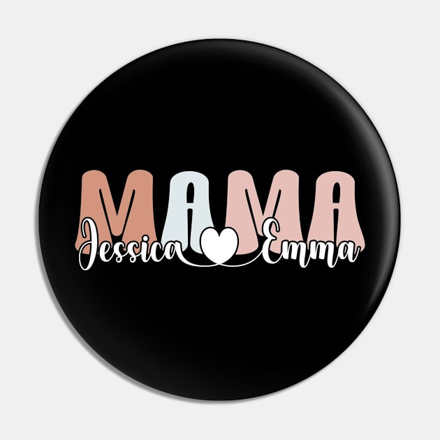 Jessica Emma Mother's girl Mom Mimi Gigi Aunt family Pin by click2print