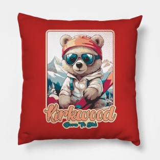 Cute Bear Kirkwood Mountain Ski Pillow